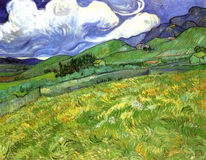 Krajobraz Górski Za Szpitalem Św. Paula — Vincent Willem Van Gogh