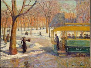 The Green Car — Ernest Lawson