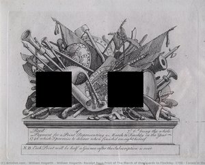 Réception Pour Une Reproduction De La Marche Des Gardes À Finchley — William Hogarth