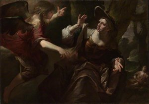 The Angel Appears To Hagar And Ishmael — Gioacchino Assereto