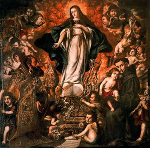 La Inmaculada Concepción Con San Felipe Y Santiago — Juan De Valdés Leal