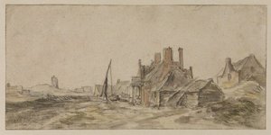 Village In A Dune Landscape — Jan Josephszoon Van Goyen
