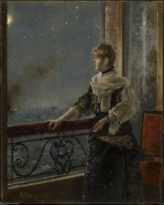 Looking Out To Sea — Alfred Émile Léopold Stevens