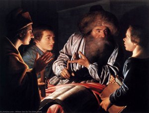 Philosopher And Pupils — Willem Van De Velde The Elder
