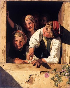 Children At The Window — Ferdinand Georg Waldmüller