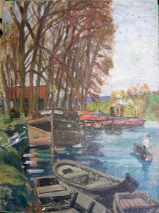 Bord De Rivière En Automne — Yvonne Jean Haffen