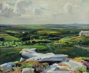 Trewoofe From The Cairn, Cornwall — Samuel John Lamorna Birch