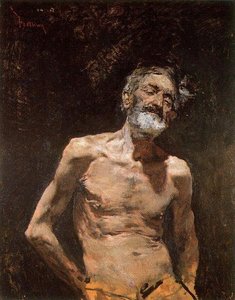 Viellard Naked In The Sun — Mariano Fortuny