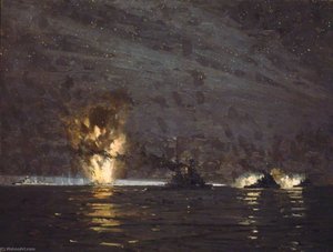 Night Action Off Cape Matapan, Greece, 28 March 1941 — Norman Wilkinson
