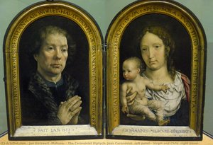The Carondelet Diptych: Jean Carondelet (left Panel), Virgin And Child (right Panel) — Jan Gossaert (mabuse)