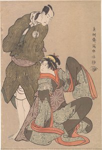 Bandō Hikosaburō Iii In The Role Of Obiya Chōemon And Iwai Hanshiro Iv In The Role Of Shinanoya Ohan — Tōshūsai Sharaku