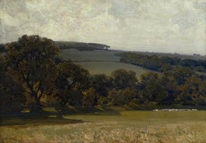 Evening In The Cotswolds — Alfred East