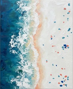 Mareas Efímeras De Cerúleo Y Coral En Un Singular Estudio Escultórico De La Línea De Costa