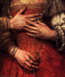 A Noiva Judia (detalhe)2 — Rembrandt Van Rijn