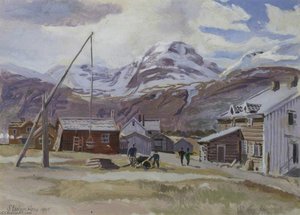 Skibotn, Lyngen Fjord, July 1945 — Stephen Bone