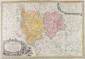 Principatus Silesiae Munsterbergensis Exactissima Tabula Geographica — Johann Wolfgang Wieland