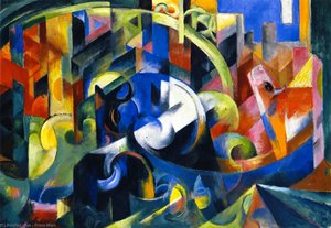 Rinder (auch Bekannt Als Bild Mit Rindern) — Franz Marc