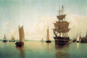 East River Off Lower Manhattan — William Bradford