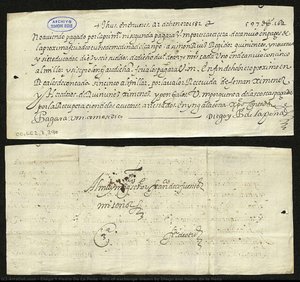 Bill Of Exchange Drawn By Diego And Pedro De La Peña — Diego Y Pedro De La Peña