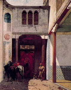 Visiting The Mosque — Alberto Pasini