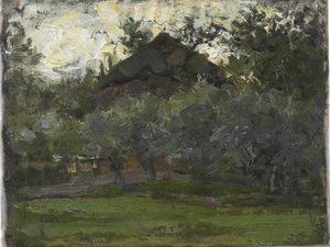 Haystack Behind Trees — Piet Mondrian