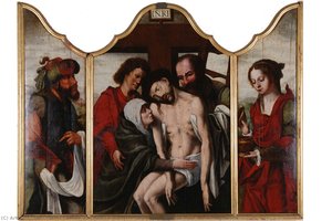 Triptych: Deposition. Nicodemus. Maria Magdalena — Pieter Coecke Van Aelst