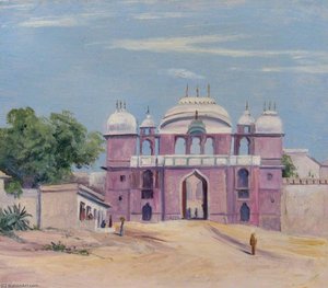 Gate Of Rajah's Palace, Benares, India — Marianne North