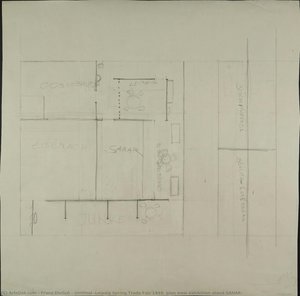 Untitled (leipzig Spring Trade Fair 1949, Plan View Exhibition Stand Sanar) — Franz Ehrlich