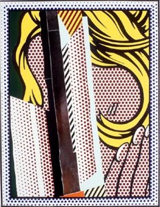Collage Pour Réflexions Sur Les Cheveux — Roy Lichtenstein