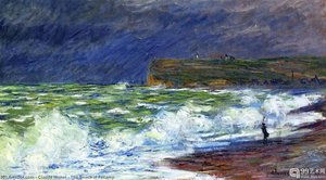 The Beach At Fecamp — Claude Monet
