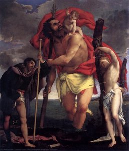 Sts Christopher, Roch, And Sebastian — Lorenzo Lotto