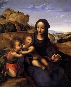 Madonna And Child With Infant St John — Fernando Yáñez De La Almedina