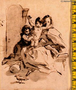 The Madonna And Child With The Infant Baptist (recto); — Giambattista Tiepolo