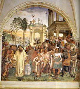 Life Of St Benedict, Scene 12: Benedict Receives Maurus And Placidus — Il Sodoma (giovanni Antonio Bazzi)