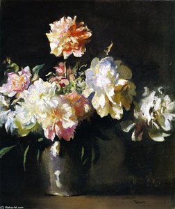 Still Life: Vase Of Peonies — Edmund Charles Tarbell