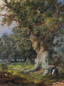 Woman Gathering Wood — Frederick Henry Henshaw