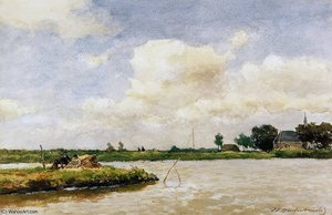 Polder At Noorden Sun — Jan Weissenbruch