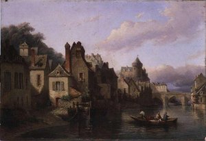 Laval Cote Gauche En Remontant La Mayenne — Jean Baptiste Messager