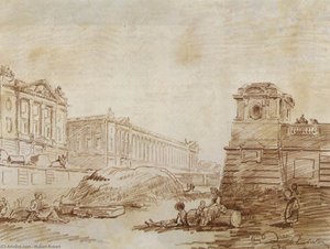 Ditch At Place De La Concorde — Hubert Robert