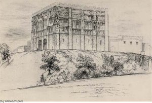 South Gate Lynn; Oxburg Hall; Castle Rising Castle; North West Tower, Yarmouth; And East View Of The Gateway Of St Bennets Abbey — John Sell Cotman