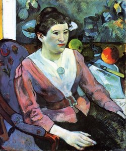 Portret Ženske Z Cézanskim Stilletem — Eugène Henri Paul Gauguin