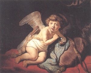 Cupid Blowing Soap Bubbles — Rembrandt Van Rijn