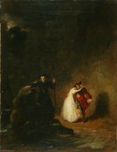 Edie Ochiltree, Sir Arthur Wardour And Isabella Wardour In The Storm An Illustration To Sir Walter Scott's 'the Antiquary' — Henry Liverseege