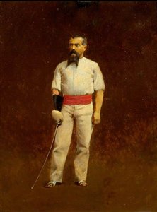Sir Richard Burton (1821–1890), Dressed For Fencing — Albert Letchford