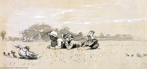 Two Boys In A Meadow — Winslow Homer