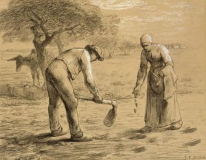 I Contadini Seminatrici Di Patate — Jean-françois Millet