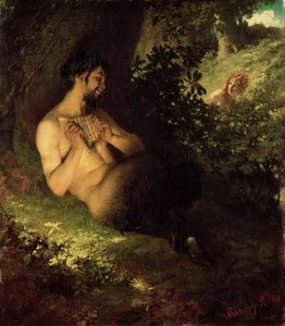 Faun And Nymph — Pal Merse Szinyei