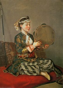 Turkish Woman With A Tambourine — Jean-étienne Liotard