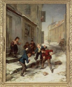 Children Chasing A Rat — Andre Henri Dargelas