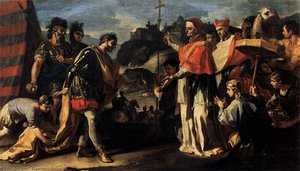 The Meeting Of Pope Leo And Attila — Франческо Солимена